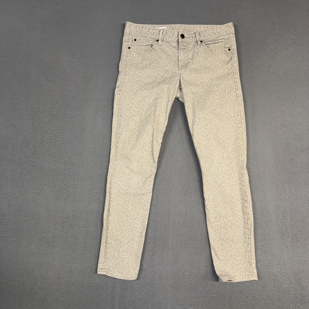 Gap 1969 Jeans Womens 29 (Fits 31) Brown Always Skinny Low Rise Cheetah Print